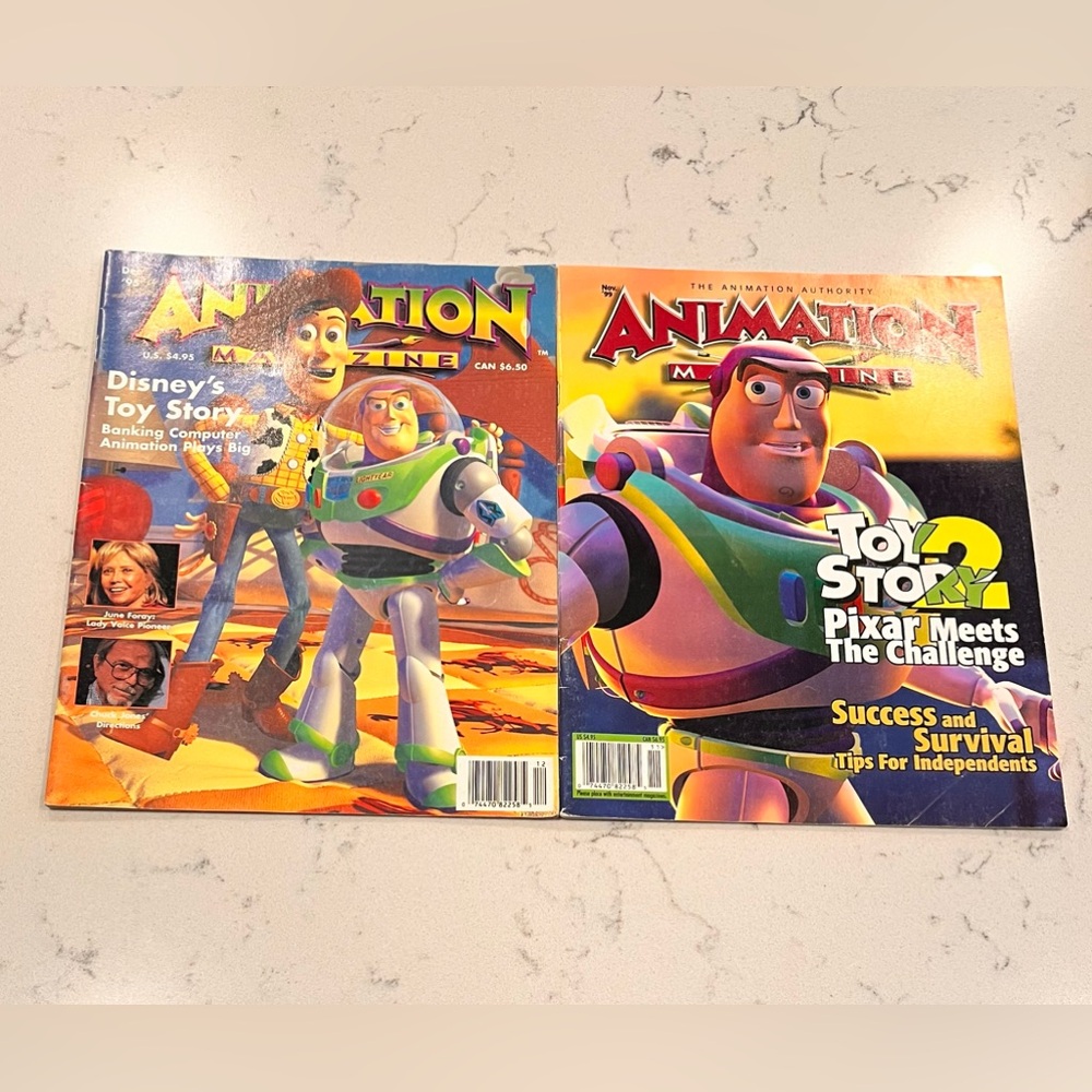 Animation Toy Story And Toy Story 2‎ Animation Magazines 12/1995 & 11/1999